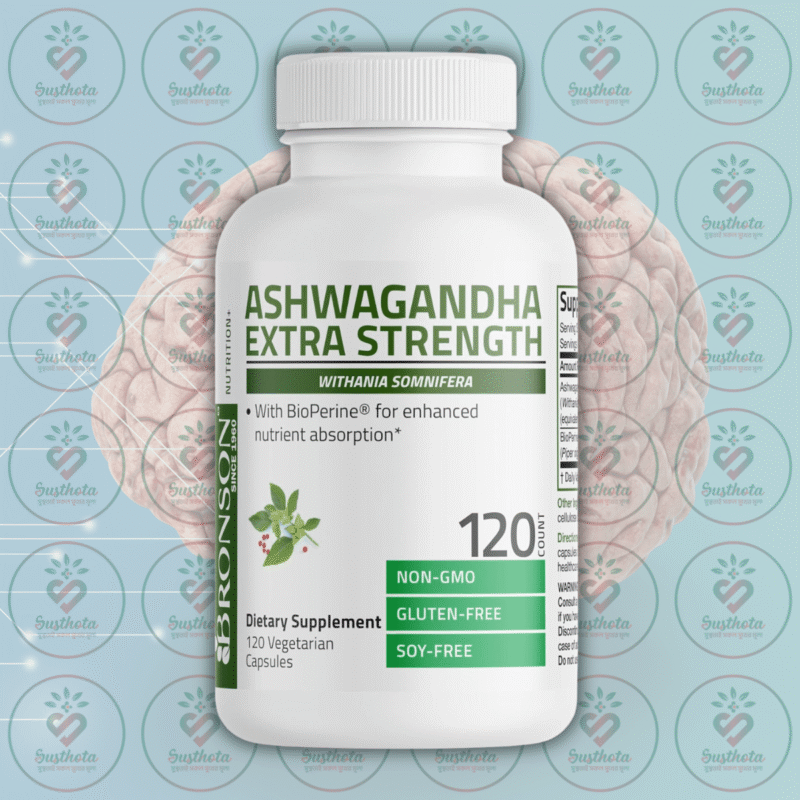 Bronson Ashwagandha Extra Strength - 3000Mg - 120 Vegetarian Capsules In Bangladesh Image 01
