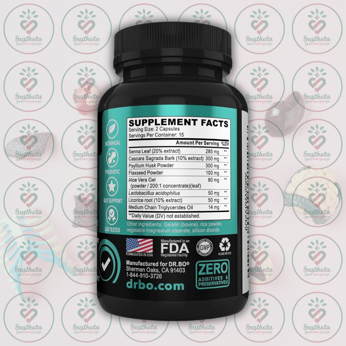 Dr. Bo Colon Cleanser Detox For Weight Flush - 30 Capsules In Bangladesh Supplement Facts Dr. Bo Colon Cleanser Detox For Weight Flush - 30 Capsules In Bangladesh Supplement Facts