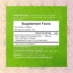 Deal Supplement Korean Red Panax Ginseng Root Extract - 7,500mg - 240 Softgels in Bangladesh Supplement Facts