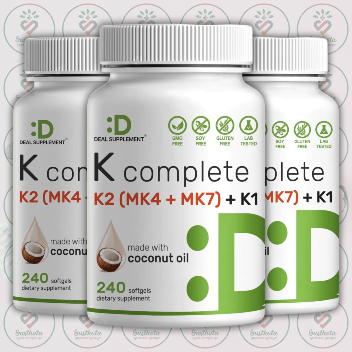 Deal Supplements Premium K Complete - 2600 Mcg - 240 Softgels In Bangladesh Image 02 Deal Supplements Premium K Complete - 2600 Mcg - 240 Softgels In Bangladesh Image 02