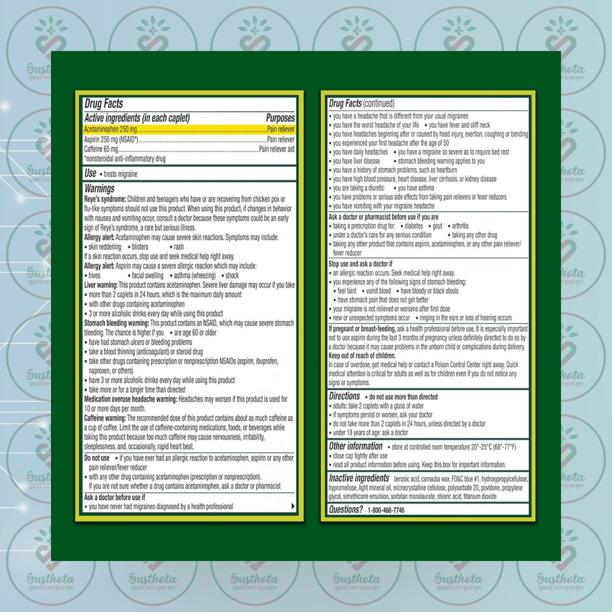 Excedrin Migraine Pain Reliever - 24 Caplets In Bangladesh Important Facts Excedrin Migraine Pain Reliever - 24 Caplets In Bangladesh Important Facts