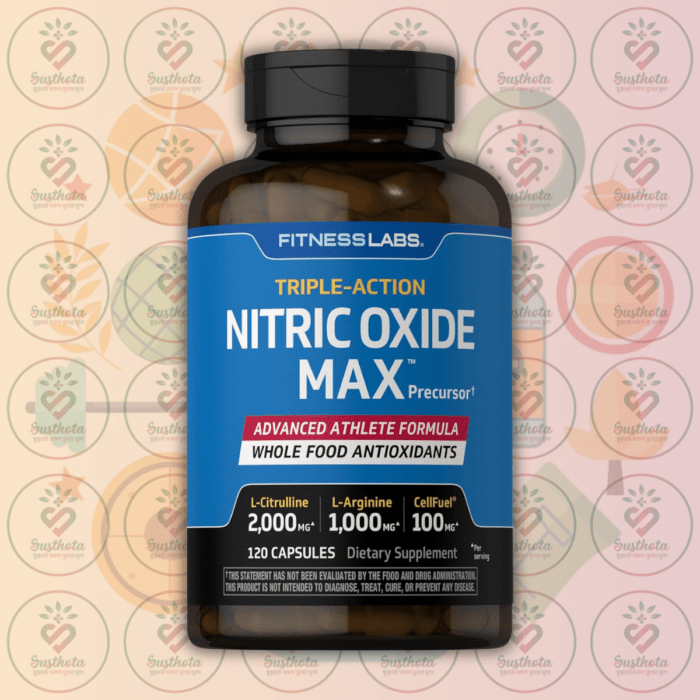 Fitness Labs Triple-Action Nitric Oxide Max - 3000Mg - 120 Capsules In Bangladesh Image 01