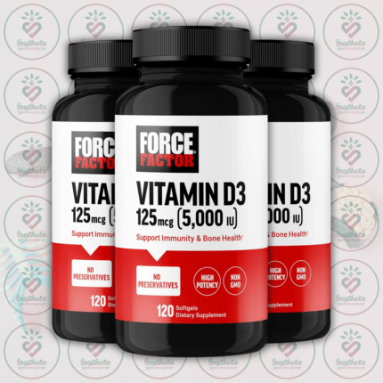 Force Factor Vitamin D3 – 125 mcg – 5000 IU – 120 Softgels in Bangladesh Image 02