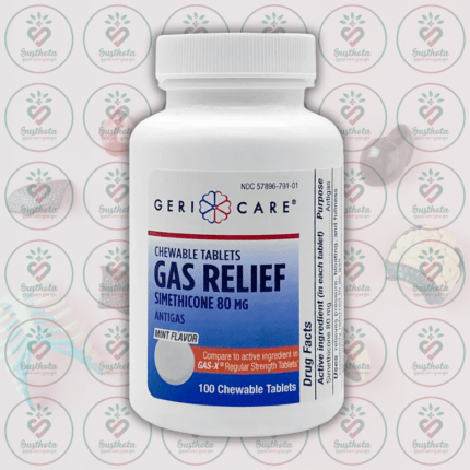 GeriCare Simethicone Chewable Gas-Relief Tablets – 80mg – 100 Tablets in Bangladesh Image 01