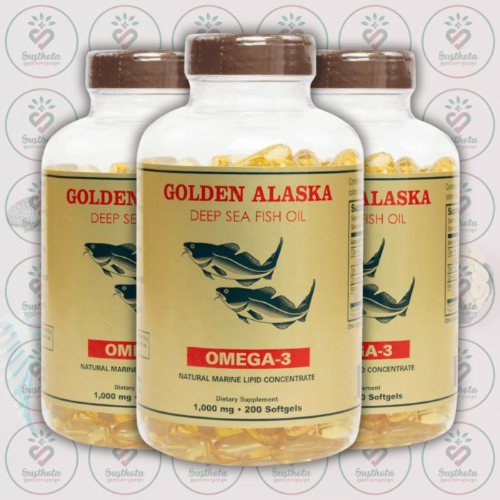 Golden Alaska Deep Sea Fish Oil – 1000 Mg – 200 Softgels In Bangladesh Image 02
