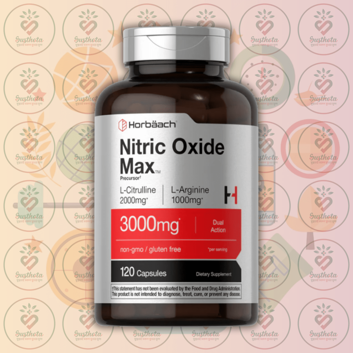 Horbäach Nitric Oxide Max - 3000Mg - 120 Capsules In Bangladesh Image 01 Horbäach Nitric Oxide Max - 3000Mg - 120 Capsules In Bangladesh Image 01
