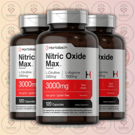 Horbäach Nitric Oxide Max - 3000mg - 120 Capsules in Bangladesh Image 02