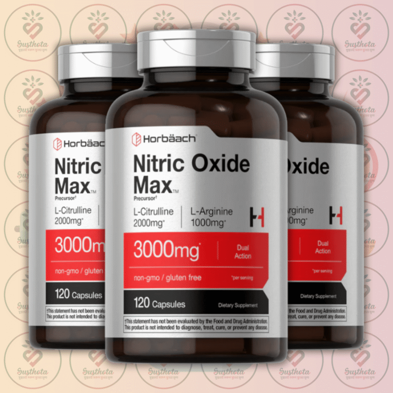Horbäach Nitric Oxide Max - 3000Mg - 120 Capsules In Bangladesh Image 02