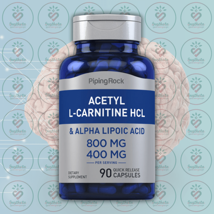 Piping Rock Acetyl L-Carnitine 800 Mg &Amp;Amp; Alpha Lipoic Acid 400 Mg - 90 Quick Release Capsules In Bangladesh Image 01