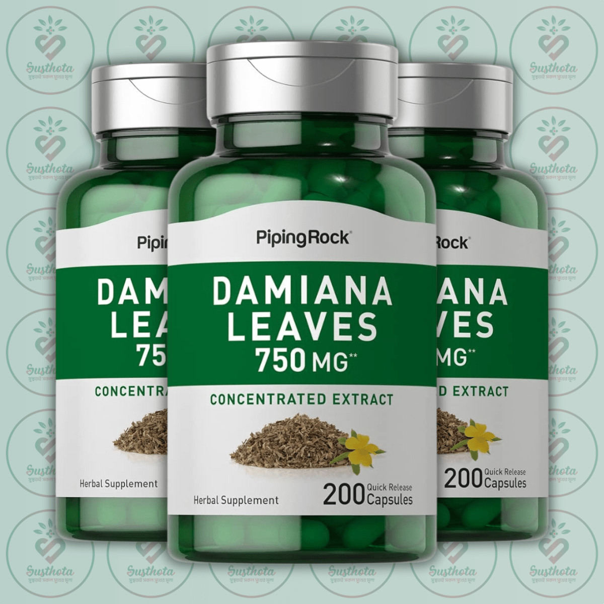 Piping Rock Damiana Leaves - 750 Mg - 200 Quick Release Capsules In Bangladesh Image 02 Piping Rock Damiana Leaves - 750 Mg - 200 Quick Release Capsules In Bangladesh Image 02