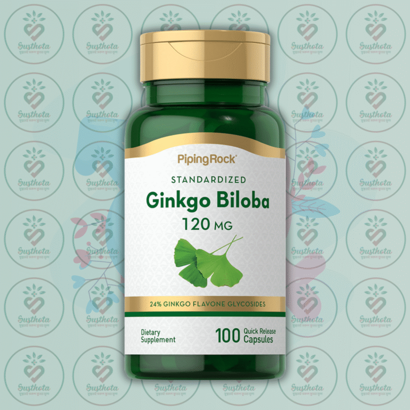 Piping Rock Ginkgo Biloba Standardized Extract - 120 Mg - 100 Quick Release Capsules In Bangladesh Image 01