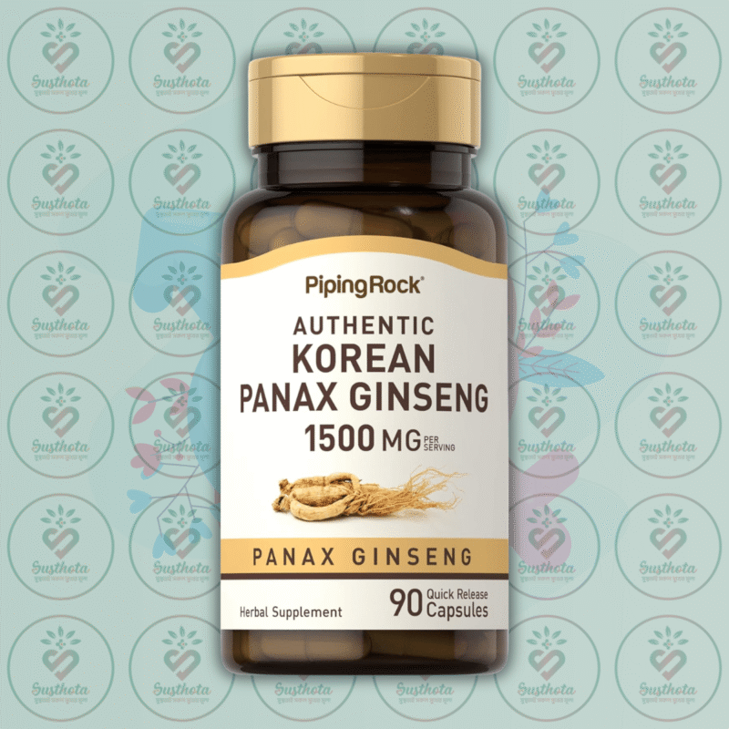 Piping Rock Korean Panax Ginseng - 1500 Mg - 90 Quick Release Capsules In Bangladesh Image 01