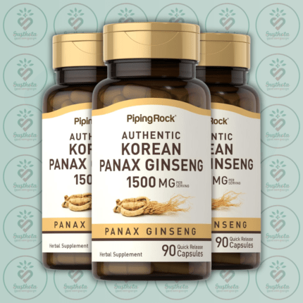 Piping Rock Korean Panax Ginseng - 1500 mg - 90 Quick Release Capsules in Bangladesh Image 02
