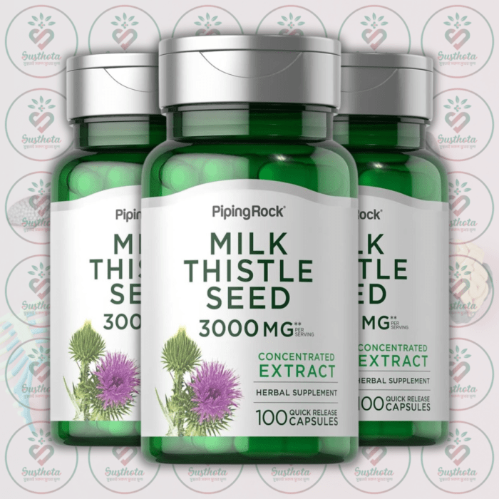 Piping Rock Milk Thistle Seed Extract - 3000 Mg - 100 Quick Release Capsules In Bangladesh Image 02