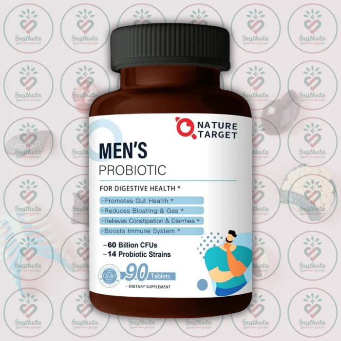 Nature Target Men'S Probiotic - 60 Billion Cfus - 90 Tablets In Bangladesh Image 01