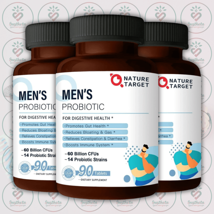 Nature Target Men'S Probiotic - 60 Billion Cfus - 90 Tablets In Bangladesh Image 02