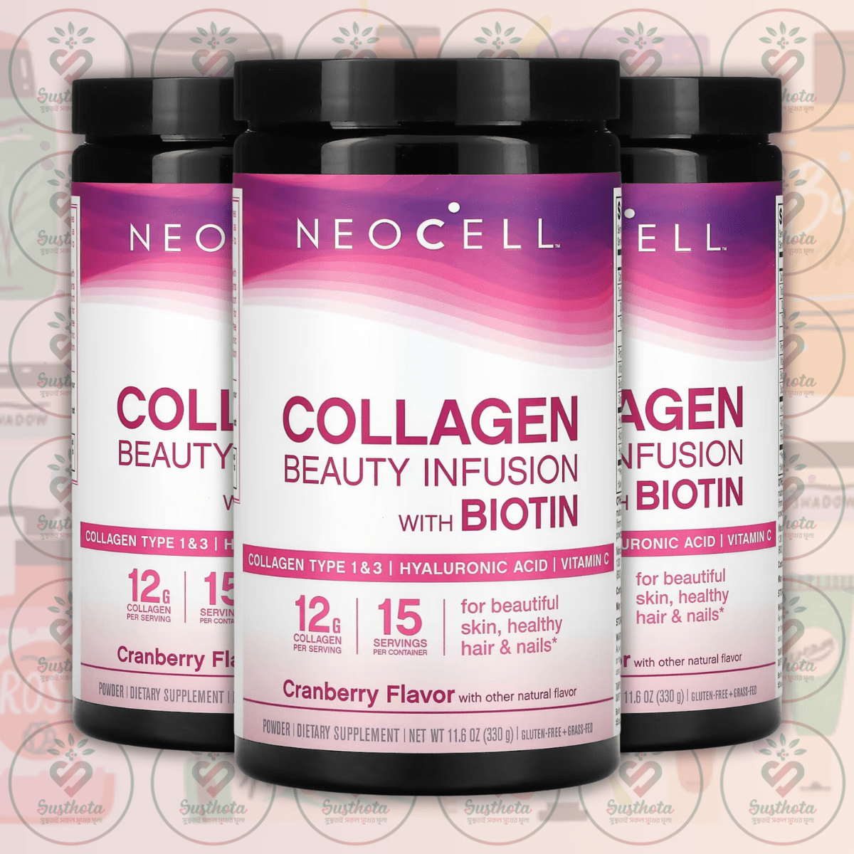 Neocell Collagen Beauty Infusion With Biotin - 330G - Cranberry Flavored Drink Mix In Bangladesh Image 02 Neocell Collagen Beauty Infusion With Biotin - 330G - Cranberry Flavored Drink Mix In Bangladesh Image 02