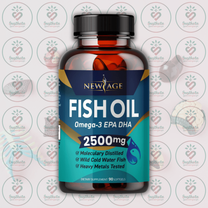 New Age Omega 3 Fish Oil - 2500 Mg - 90 Softgels In Bangladesh Image 01