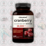NatureBell Cranberry - 36,000mg - 240 Vegetarian Capsules in Bangladesh Image 01
