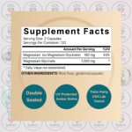 NatureBell Magnesium Glycinate - 1,000mg - 240 Capsules in Bangladesh Supplement Facts