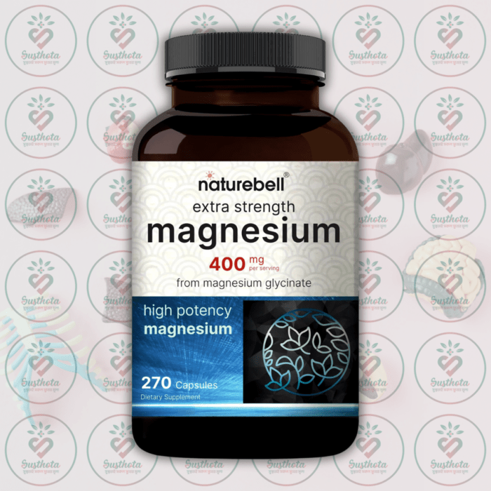 Naturebell Magnesium Glycinate - 400Mg - 270 Capsules In Bangladesh Image 01