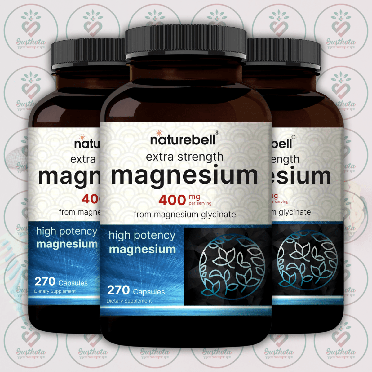 Naturebell Magnesium Glycinate - 400Mg - 270 Capsules In Bangladesh Image 02 Naturebell Magnesium Glycinate - 400Mg - 270 Capsules In Bangladesh Image 02
