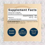 NatureBell Magnesium Glycinate - 400mg - 270 Capsules in Bangladesh Supplement Facts