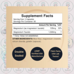 NatureBell Magnesium Taurate - 1,500mg - 240 Capsules in Bangladesh Supplement Facts