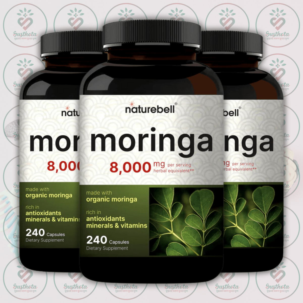 Naturebell Moringa - 8,000Mg- 240 Capsules In Bangladesh Image 02 Naturebell Moringa - 8,000Mg- 240 Capsules In Bangladesh Image 02