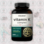 NatureBell Vitamin K Complex - 2,600mcg - 300 Coconut Oil Softgels in Bangladesh Image 01