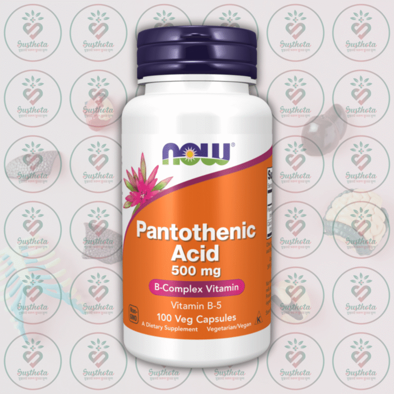 Now Pantothenic Acid (B-Complex Vitamin) - 500Mg - 100 Veg Capsules In Bangladesh Image 01