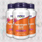 NOW Pantothenic Acid (B-Complex Vitamin) - 500mg - 100 Veg Capsules in Bangladesh Image 02