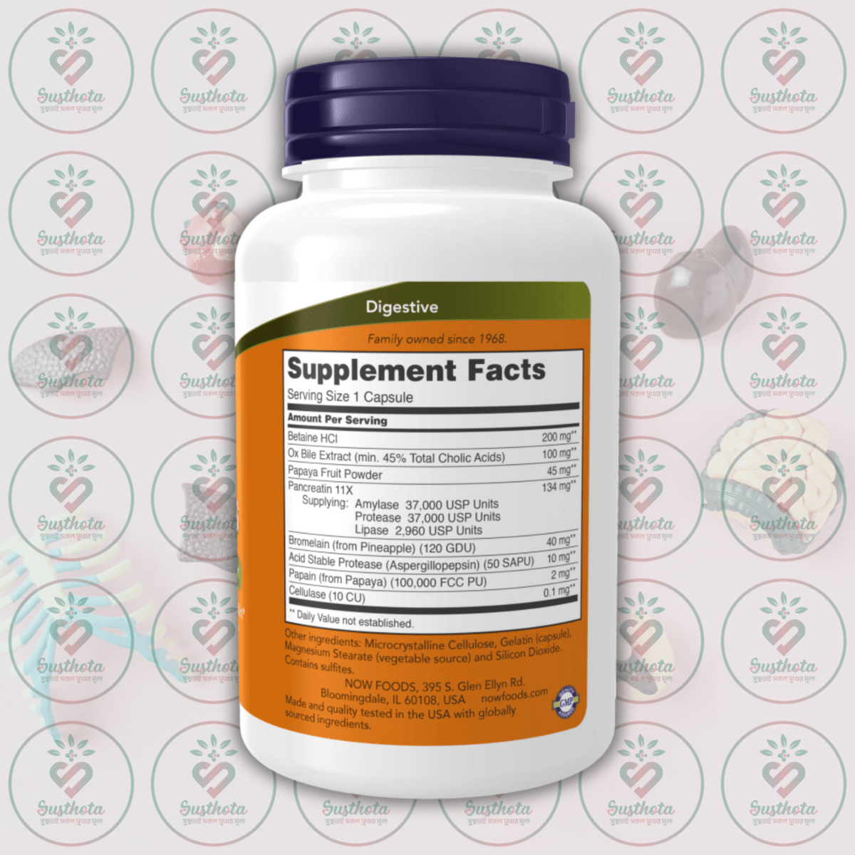 Now Super Enzymes - 90 Capsules In Bangladesh Supplement Facts Now Super Enzymes - 90 Capsules In Bangladesh Supplement Facts