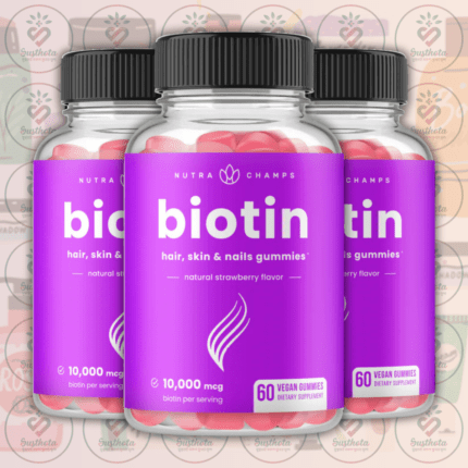 NutraChamps Biotin Hair, Skin & Nails - 10,000 Mcg Biotin - 60 Vegan Gummies in Bangladesh Image 02