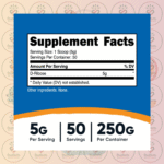 Nutricost D-Ribose Powder - 250g in Bangladesh Supplement Facts