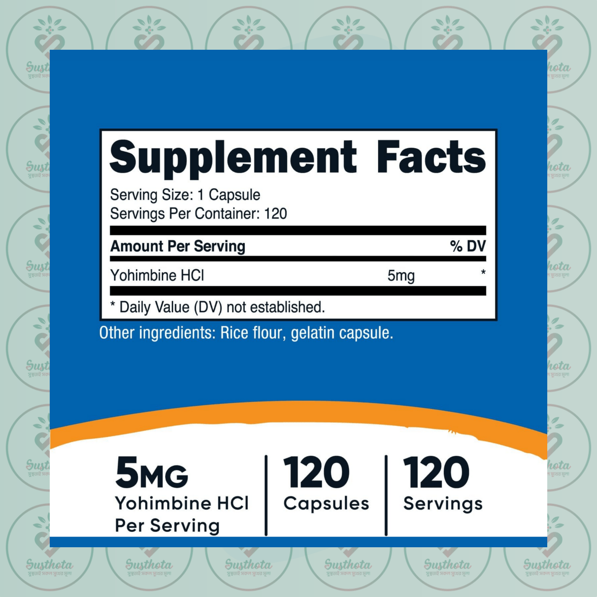 Nutricost Yohimbine Hcl - 5Mg - 120 Capsules In Bangladesh Supplement Facts Nutricost Yohimbine Hcl - 5Mg - 120 Capsules In Bangladesh Supplement Facts
