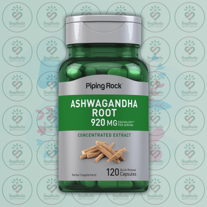 Piping Rock Ashwagandha Root - 920Mg - 120 Quick Release Capsules In Bangladesh Image 01