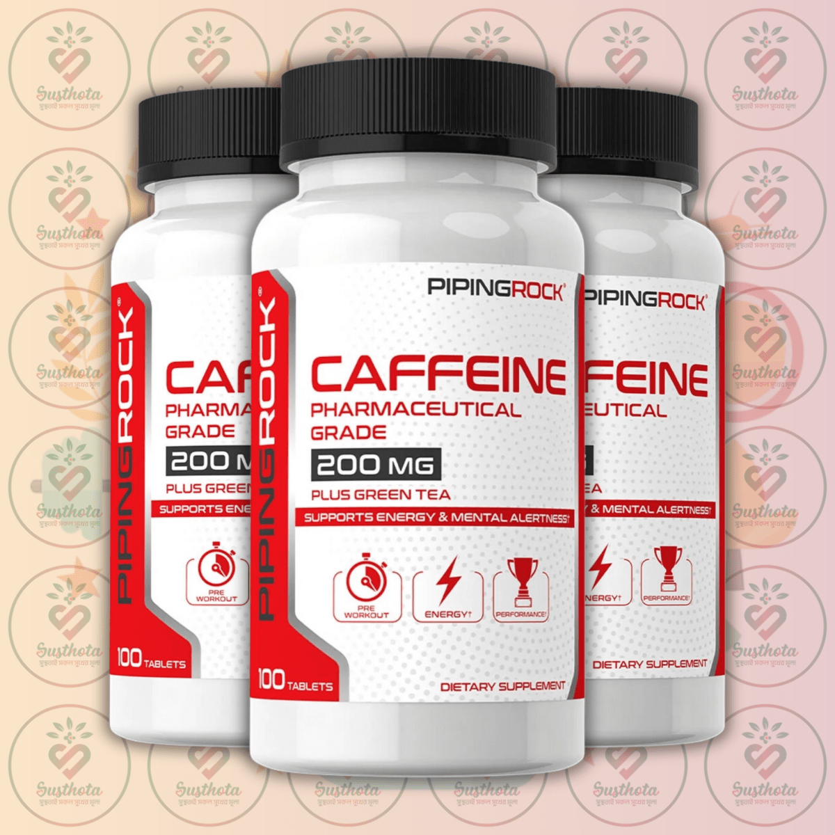 Piping Rock Caffeine With Green Tea - 200Mg - 100 Tablets In Bangladesh Image 02 Piping Rock Caffeine With Green Tea - 200Mg - 100 Tablets In Bangladesh Image 02
