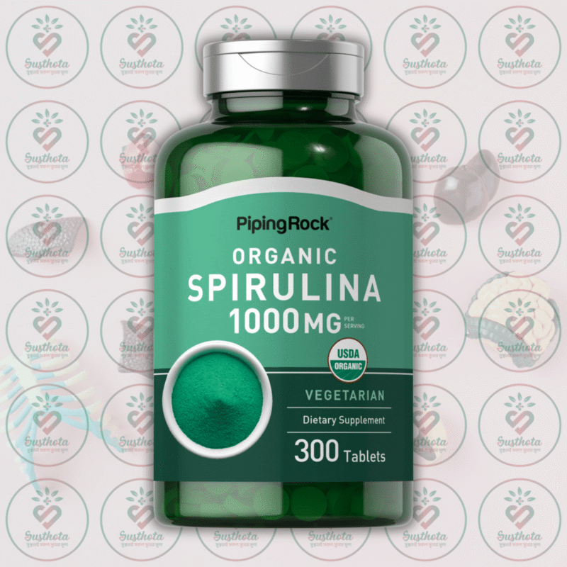 Piping Rock Organic Spirulina - 1000Mg - 300 Vegetarian Tablets In Bangladesh Image 01