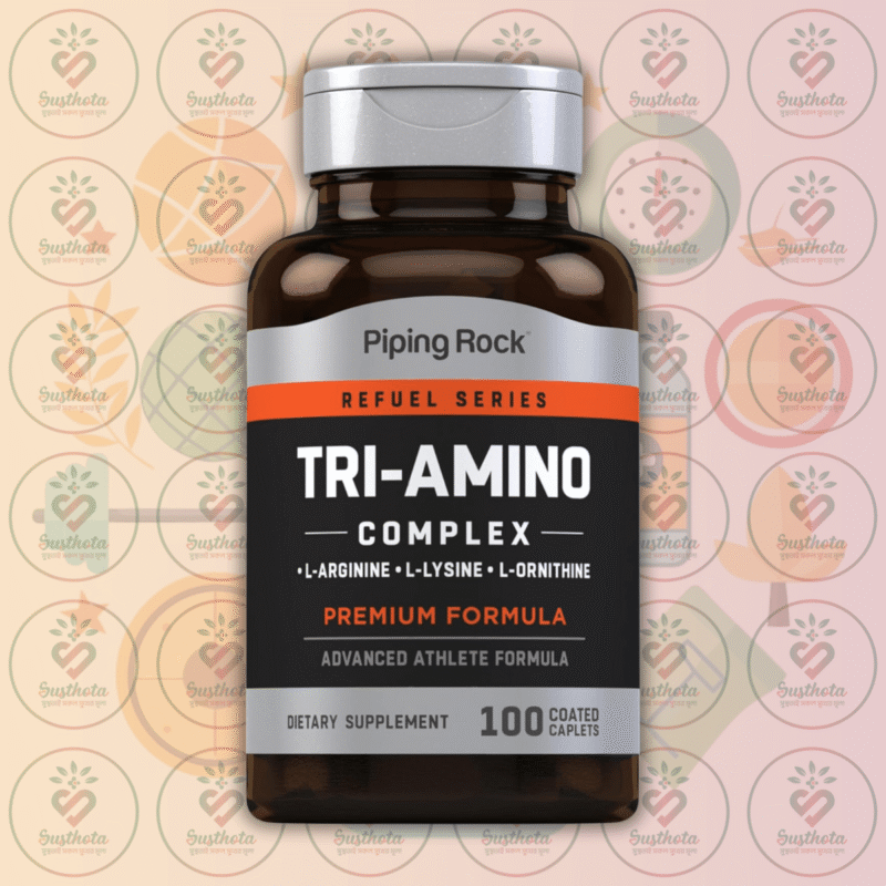 Piping Rock Tri Amino Complex L-Arginine L-Ornithine L-Lysine - 100 Coated Caplets In Bangladesh Image 01