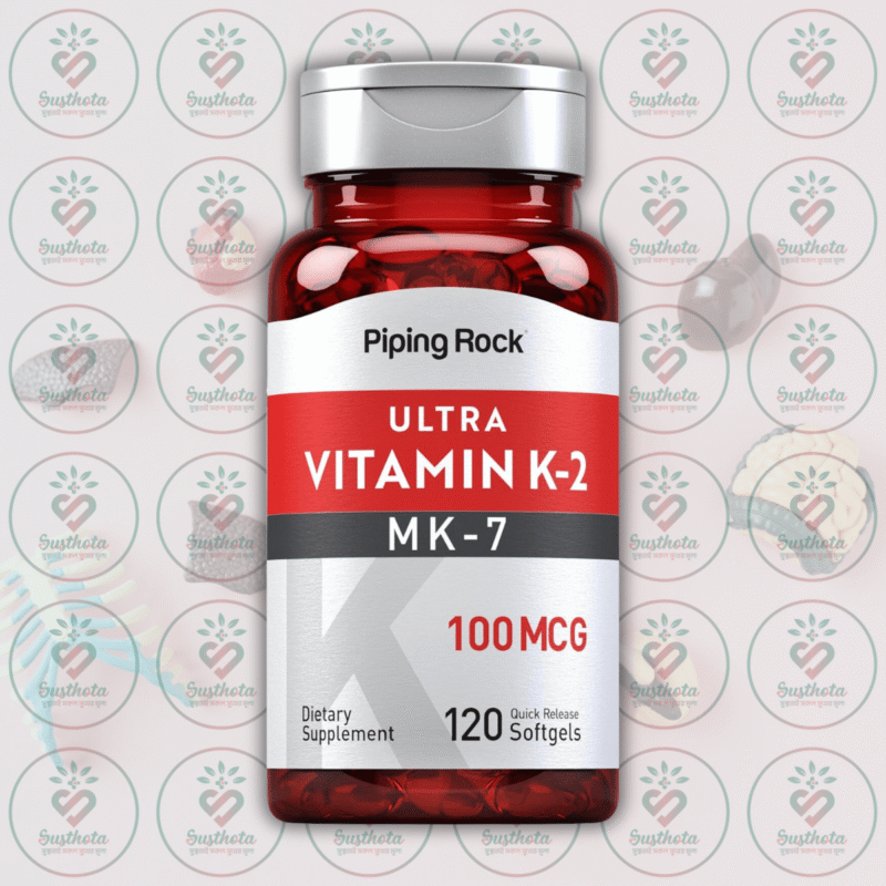 Piping Rock Ultra Vitamin K-2 With Mk-7 - 100Mcg - 120 Quick Release Softgels In Bangladesh Image 01