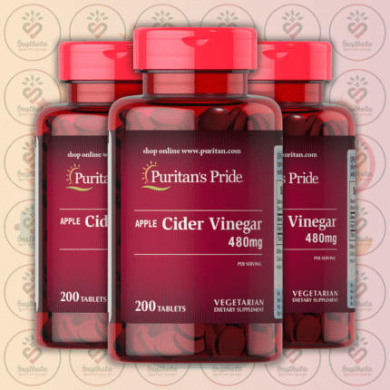 Puritan's Pride Apple Cider Vinegar - 480mg - 200 Tablets in Bangladesh Image 02