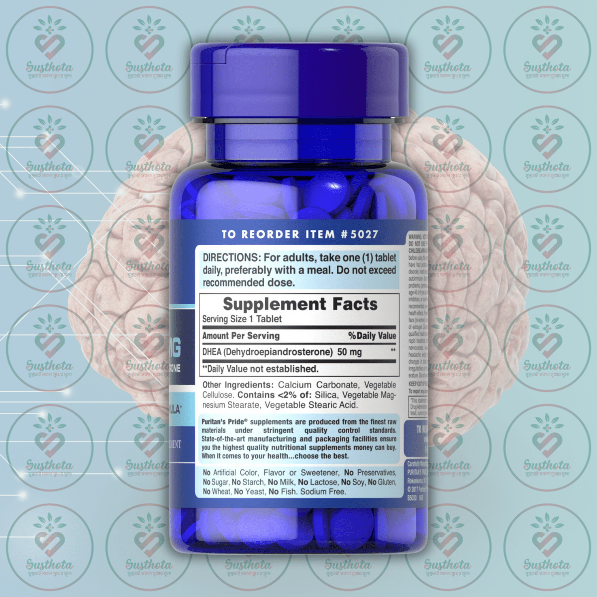 Puritan's Pride Dhea - 50Mg - 100 Tablets In Bangladesh Supplement Facts Puritan's Pride Dhea - 50Mg - 100 Tablets In Bangladesh Supplement Facts