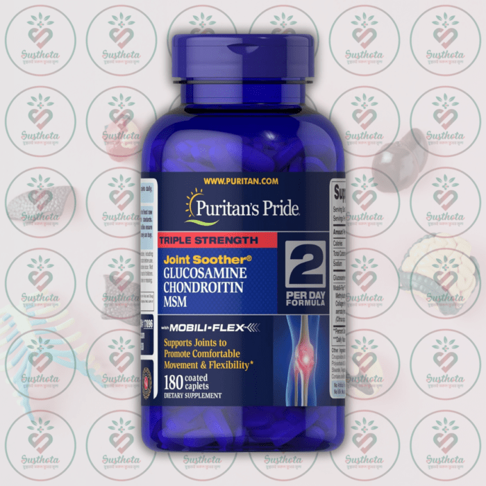 Puritan'S Pride Glucosamine, Chondroitin &Amp;Amp; Msm - 180 Caplets In Bangladesh Image 01