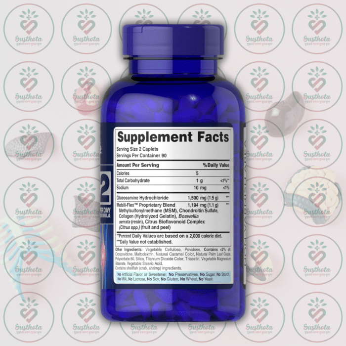 Puritan'S Pride Glucosamine, Chondroitin &Amp; Msm - 180 Caplets In Bangladesh Supplement Facts