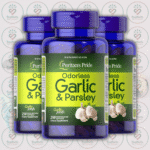 Puritan's Pride Odorless Garlic & Parsley - 500mg _ 100mg - 250 Rapid Release Softgels in Bangladesh Image 02