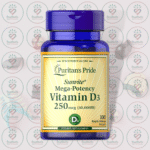 Puritan's Pride Sunvite Mega-Potency Vitamin D3 250 mcg (10,000 IU) - 100 Rapid Release Softgels in Bangladesh Image 01