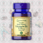 Puritan's Pride Vitamin D3 - 125mcg (5000 IU) - 100 Rapid Release Softgels in Bangladesh Image 01