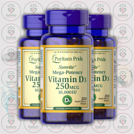 Puritan's Pride Vitamin D3 - 250mcg (10,000 IU) - 200 Rapid Release Softgels in Bangladesh Image 02