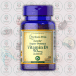 Puritan's Pride Vitamin D3 - 50mcg (2000 IU) - 100 Rapid Release Softgels in Bangladesh Image 01